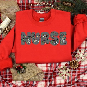 Nursing Christmas Sweatshirt, Nurse Christmas Crewneck, Unisex Crewneck Sweatshirt, School Nurse Christmas, Nurse Christmas Shirt, Plus Size
