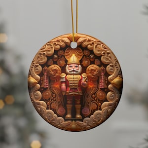Nutcracker Christmas Ornament, Winter Wonderland Ornaments, Christmas Tree Decoration, Nutcracker Ornament, 3D Christmas Ornament
