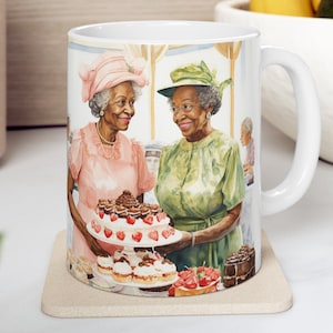 Coffee Mug African American Art Gifts for Friends Black Art Coffee Mug Church Ladies Gifts