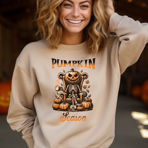 Skeleton Pumpkin Shirt, Pumpkin Season Shirt, Fall Pumpkin Shirt, Skeleton Coffee Shirt, Halloween Shirt, Halloween Pumpkin Shirt