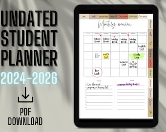 Digitaler Studentenplaner, Goodnotes und Notability Planner, College Planer, Schulplaner, Student Organizer, iPad Digital Planner