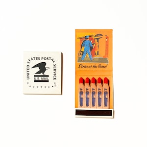 Vintage Style Matchbook with Print on Matches US Postal Service