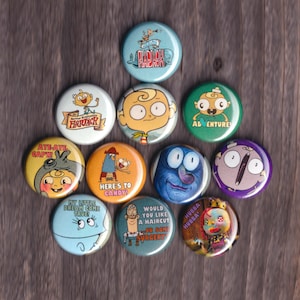 The Marvelous Misadventures of Flapjack Set of 11 1 Buttons or Magnets FREE SHIPPING image 1