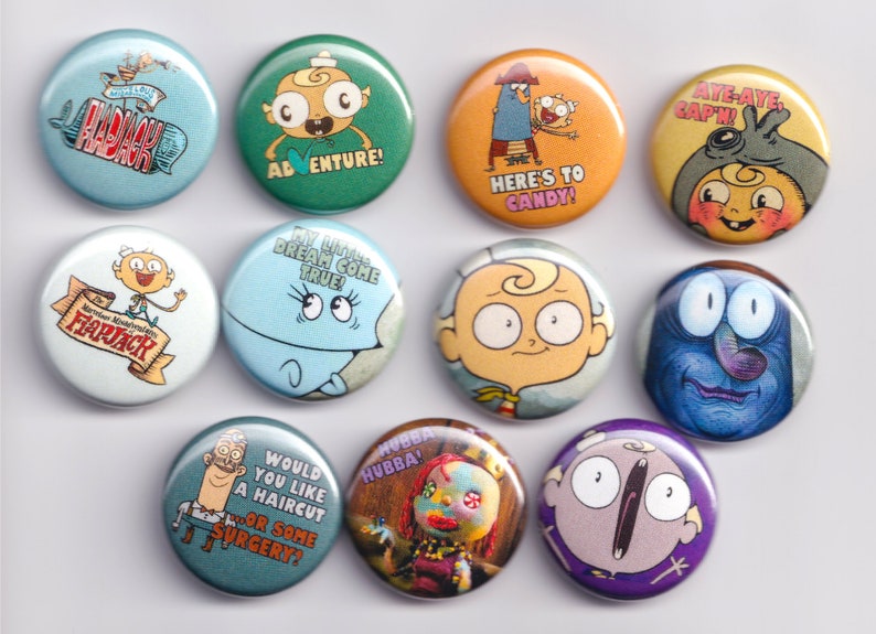 The Marvelous Misadventures of Flapjack Set of 11 1 Buttons or Magnets FREE SHIPPING image 4