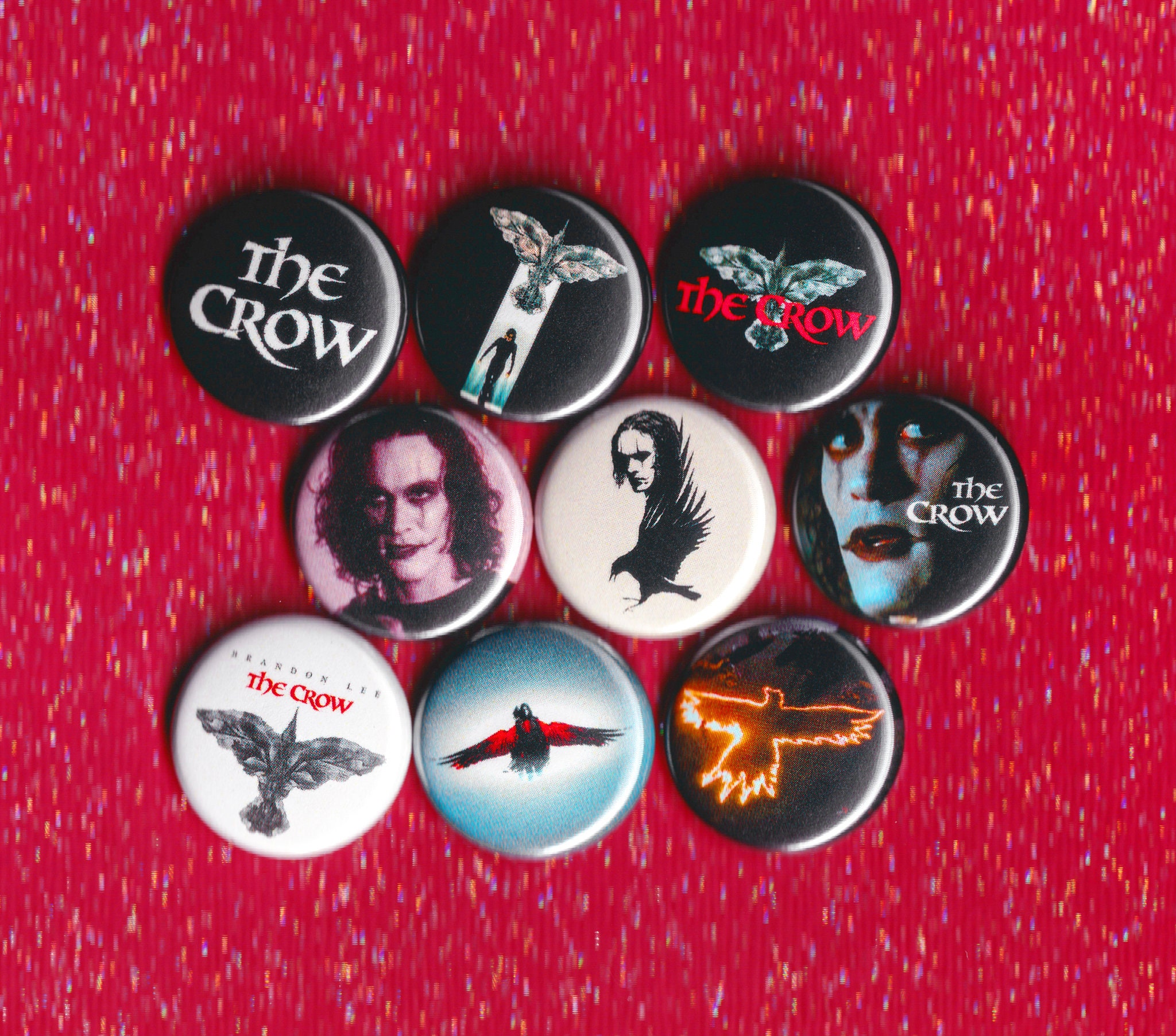The Crow (1994) - Set of (9) Handmade 1” Buttons or Magnets