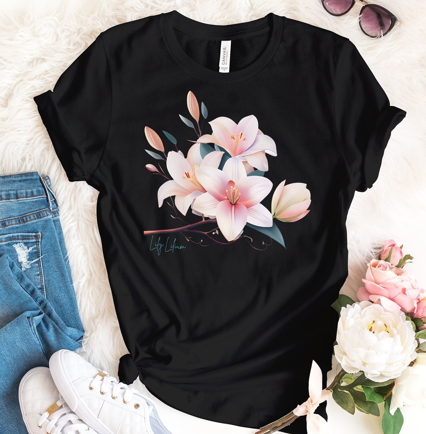 Lily Flower, Wildflowers T-shirt, Wildflowers Shirt, Floral