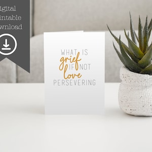 Printable Sympathy Card Grief