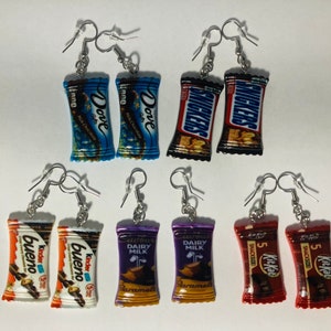 Chocolate Candy/Snack Themed Earrings B (5 Pair)