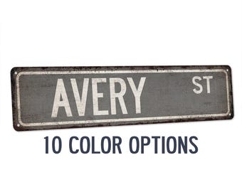 Avery Sign, Avery Gift, Girls Room Decor, Custom Street Sign, Signs For Girls, Girls Wall Art, Dorm Room Decor, Bedroom Decor 104180022134