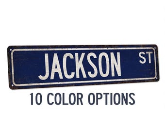 Jackson Sign, Name Signs, Custom Street Sign, Boy Name Sign, Boys Gifts, Boys Wall Art, Signs For Boys Room, Bedroom Decor, Boy Room Decor