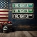 Firefighter, Firemen Street Sign, Fire Department Decor, Retirement ...
