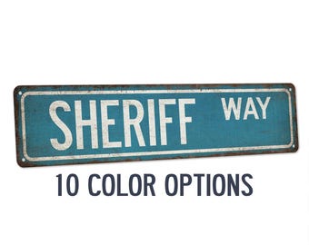 Sheriff Street Sign, Law Enforcement Decor, Retirement Gift