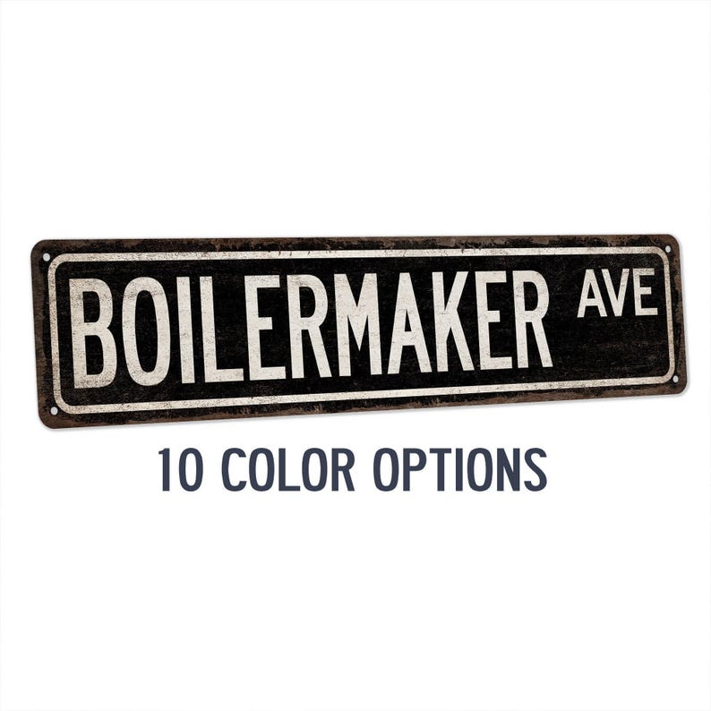 Boilermaker Street Sign, Metal Worker Decor image 1