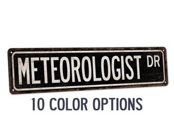 Meteorologist Sign, Weatherman Street Sign, Weather Station Decor, Weather Forecaster, Meteorology Teacher, Weather Study 104180021083