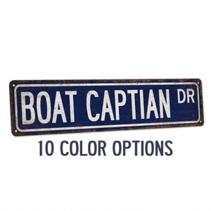 Boat Captain Street Sign, Gift for Boat Captain, Boat Decor, Sailing Sign, Captain Gift, Boat House Decor, Ship Decor, Yachting 104180021174