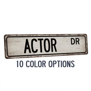 Actor Sign, Actor Street Sign, Drama Class Decor, Broadway Theater, Actor Gift, Drama Club, Theater Student, Graduation, Movie 104180021151