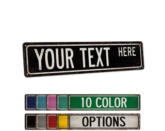 Custom Street Sign, Rustic Street Sign, Vintage Looking Personalized Sign, Kids Room Sign, Custom Metal Sign, Custom Name Sign, Gift For Him