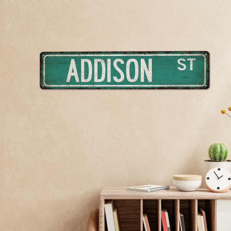 Addison Sign, Addison Gift, Girls Room Decor, Custom Street Sign, Signs ...