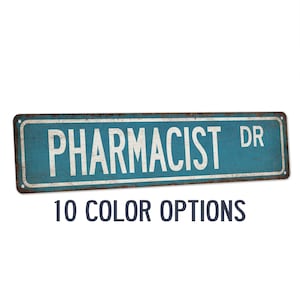Letrero de calle de farmacéutico, Regalo para farmacéutico, Decoración de farmacia, Decoración de farmacia, Boticario rústico, Medicina, Letrero de hospital 104180021050