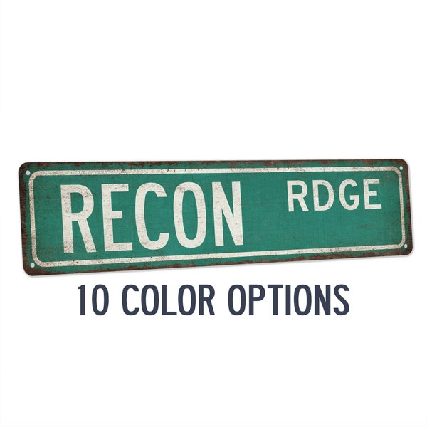 Recon Sign, Military Street Sign, US Army Decor, Army Reconnaissance, Retirement, Veteran Gift, Airborne, Ranger, Sniper, Scout 104180021136