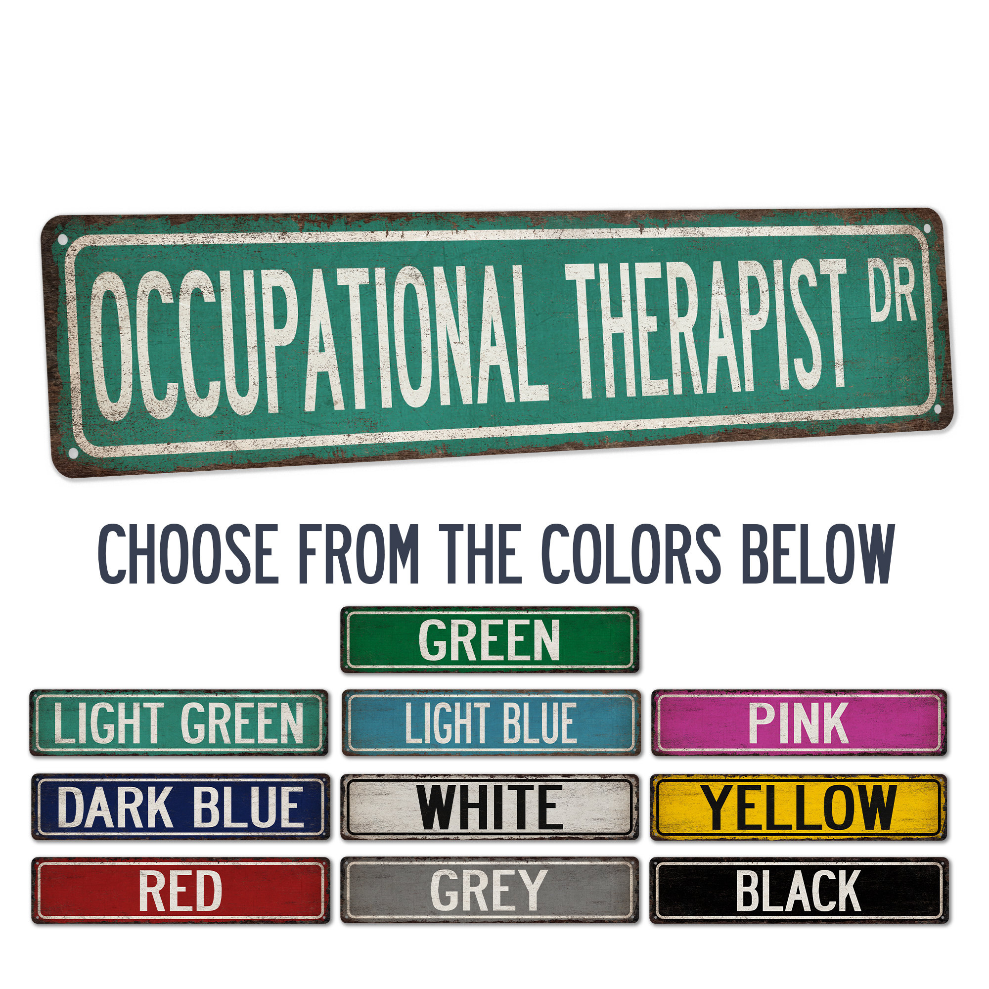Occupational Therapist Street Sign, Aluminum Office Decor - Etsy