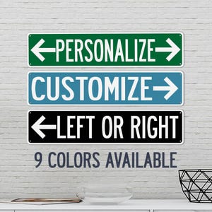 Custom Street Sign, Metal Street Sign, Custom Arrow Sign, Personalized Sign, Custom Metal Sign, Custom Name Sign, Gifts For Dad, Custom Sign