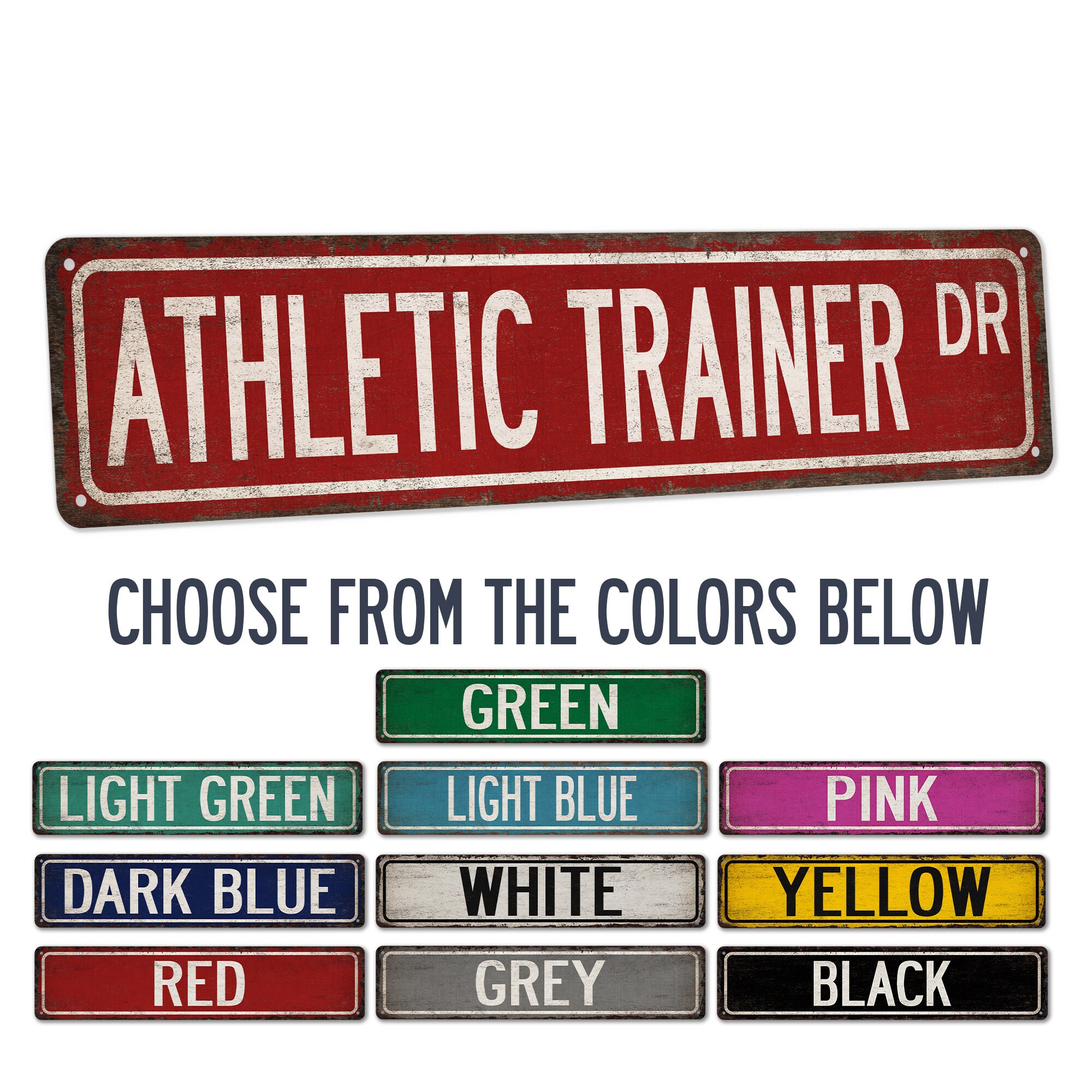 Athletic Trainer Sign, Trainer Street Sign, Athletic Program, Back to ...
