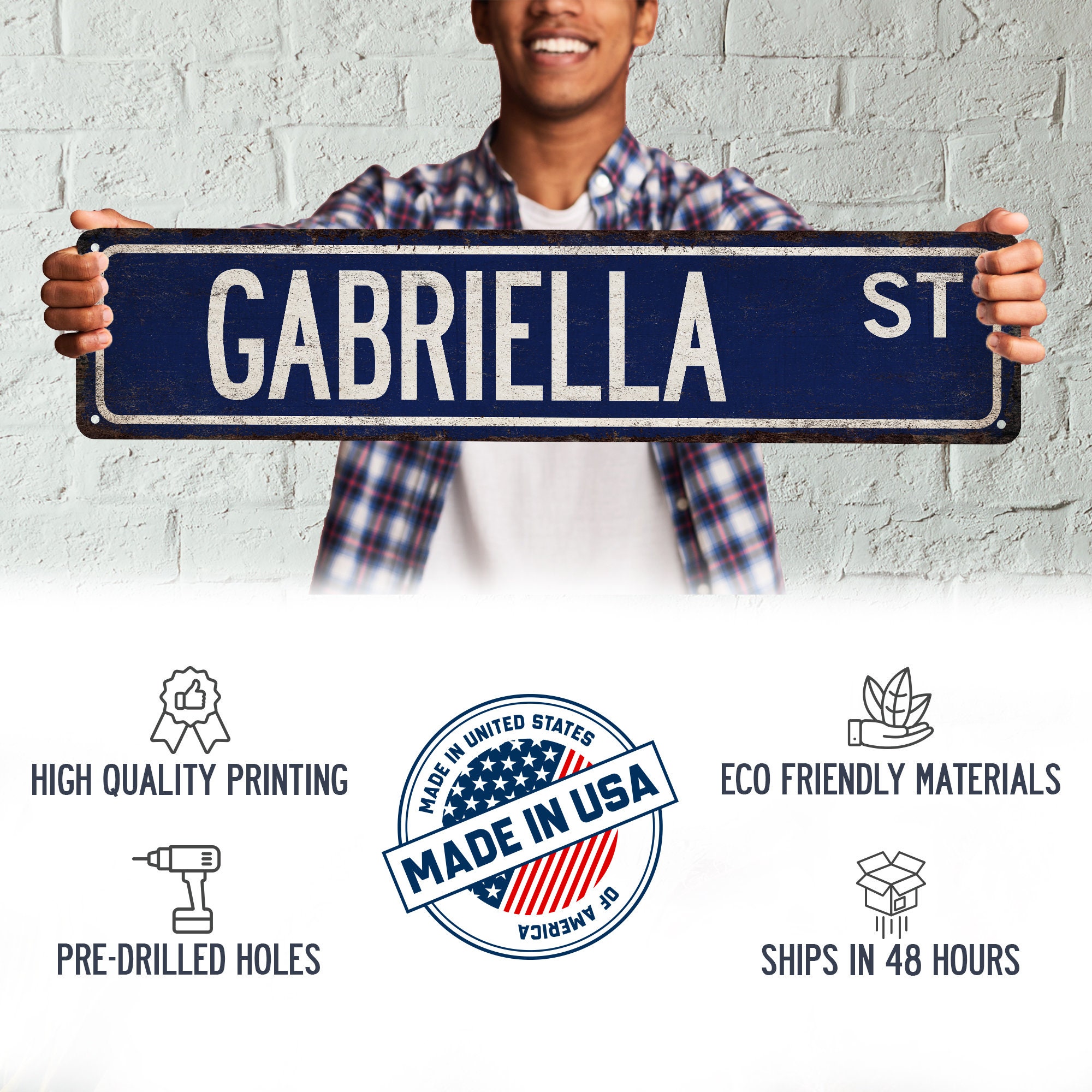 Gabriella Sign, Gabriella Gift, Girls Room Decor, Custom Street Sign ...