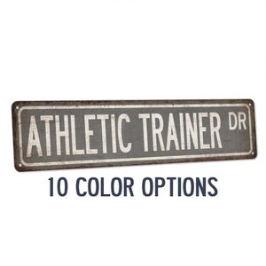 Athletic Trainer Sign, Trainer Street Sign, Athletic Program, Back To School, Gym Decor, Sports Trainer,  College University 104180021075