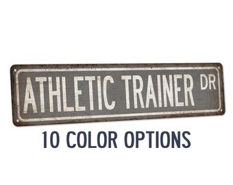 Athletic Trainer Sign, Trainer Street Sign, Athletic Program, Back To School, Gym Decor, Sports Trainer,  College University 104180021075