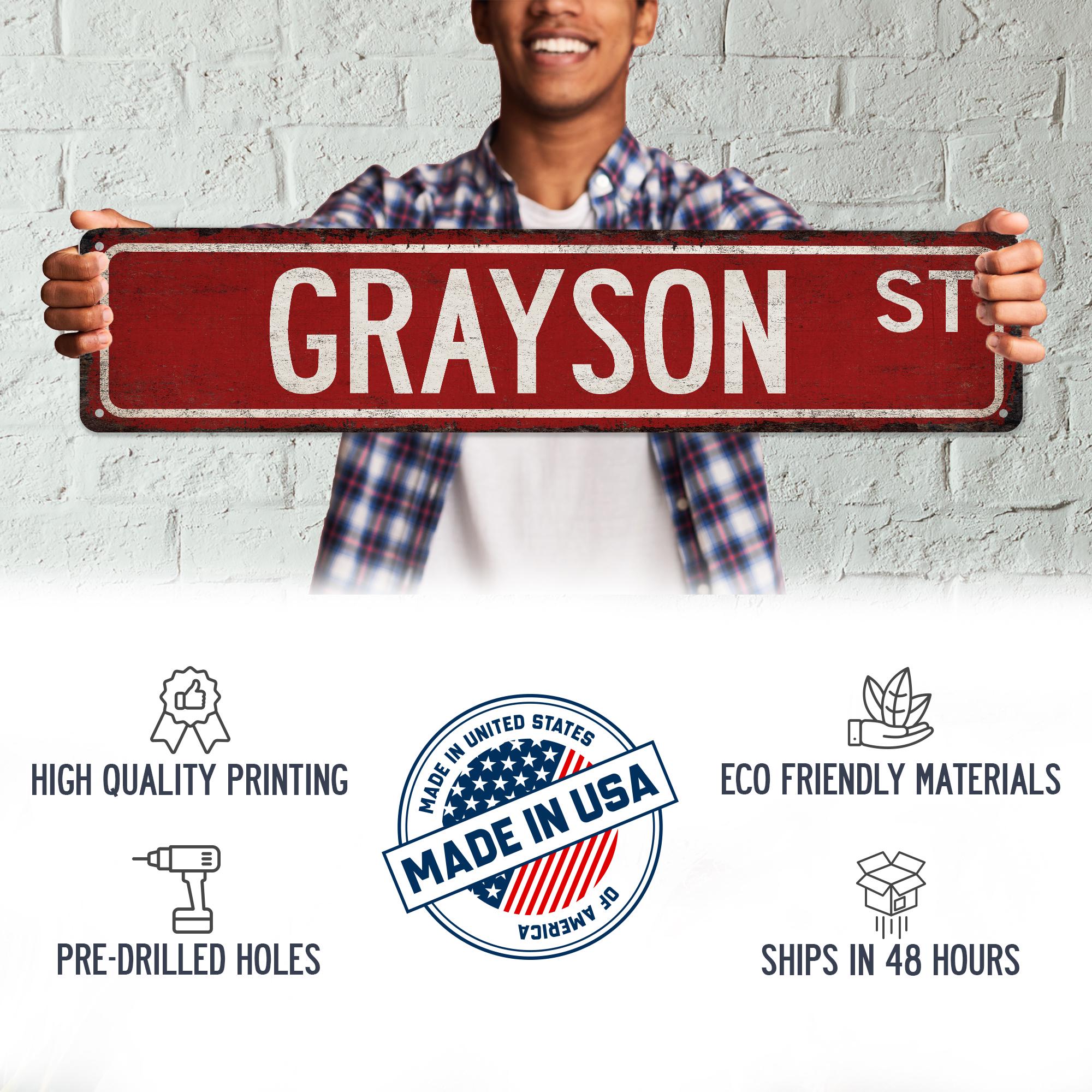 Grayson Sign, Name Signs, Boys Gifts, Nursery Signs, Signs for Boys ...