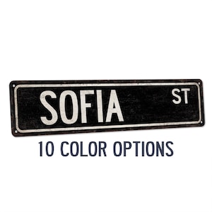 Sofia Sign, Sofia Gift, Girls Room Decor, Custom Street Sign, Signs For Girls, Girls Wall Art, Dorm Room Decor, Bedroom Decor 104180022119