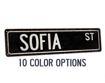 Sofia Sign, Sofia Gift, Girls Room Decor, Custom Street Sign, Signs For Girls, Girls Wall Art, Dorm Room Decor, Bedroom Decor 104180022119