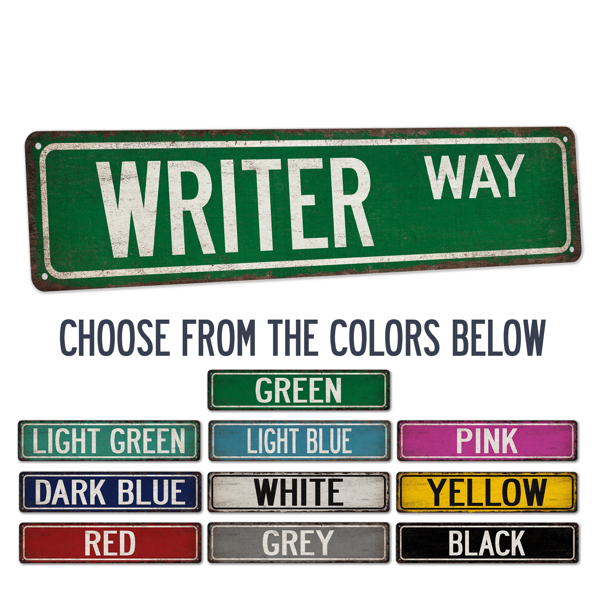 Writer Sign, Writer Street Sign, Gift for Author, Literature, Books ...