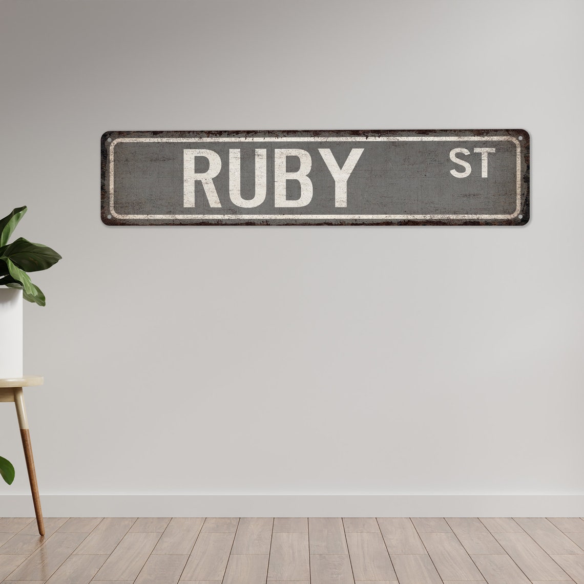 Ruby Sign, Ruby Gift, Girls Room Decor, Custom Street Sign, Signs for ...