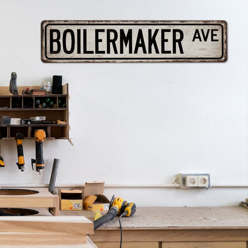Boilermaker Street Sign, Metal Worker Decor - Etsy
