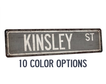 Kinsley Sign, Kinsley Gift, Girls Room Decor, Custom Street Sign, Signs For Girls, Girls Wall Art, Dorm Decor, Bedroom Decor 104180022156