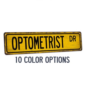 Optometrist Street Sign, Gift for Optometrist, Optometry Sign, Eye Doctor Sign, Doctor&#39;s Office Decor, Eye Exam, Glasses 104180021057