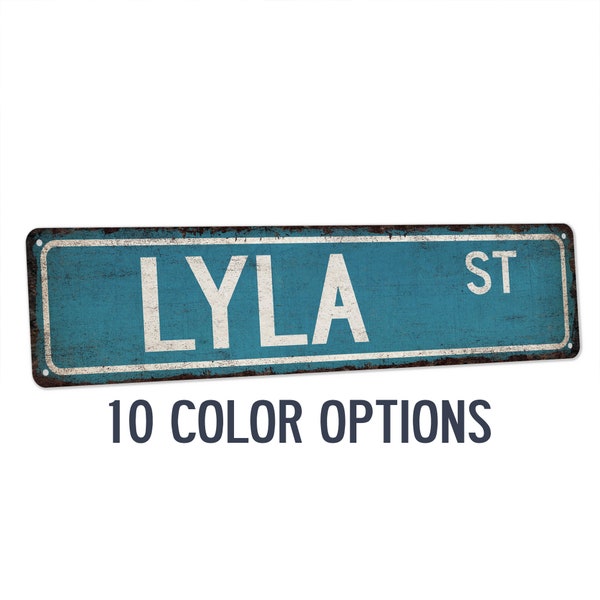 Lyla Sign, Lyla Gift, Girls Room Decor, Custom Street Sign, Signs For Girls, Girls Wall Art, Dorm Room Decor, Bedroom Decor 104180022197