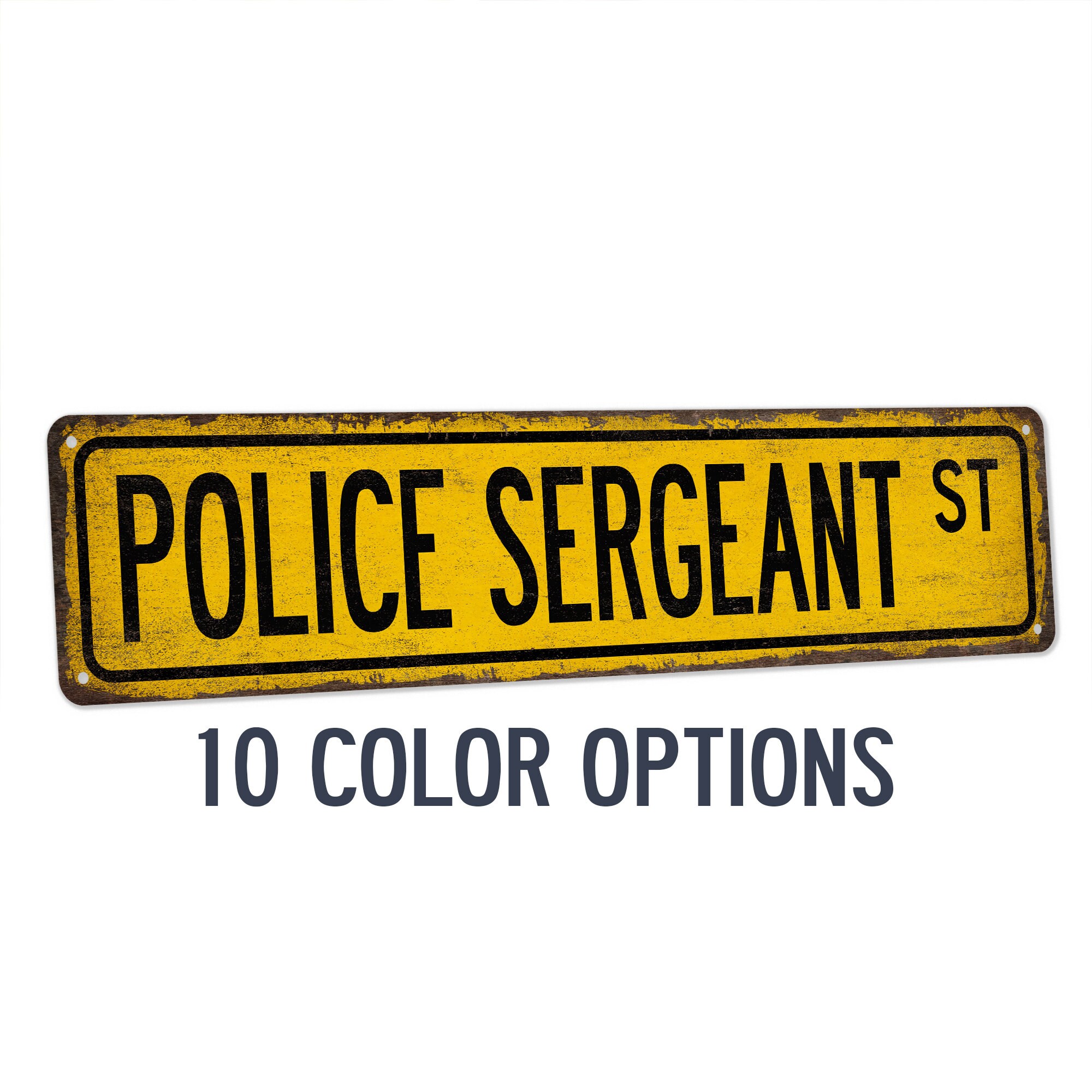 Police Sergeant Sign, Policemen Street Sign, Police Office Decor ...