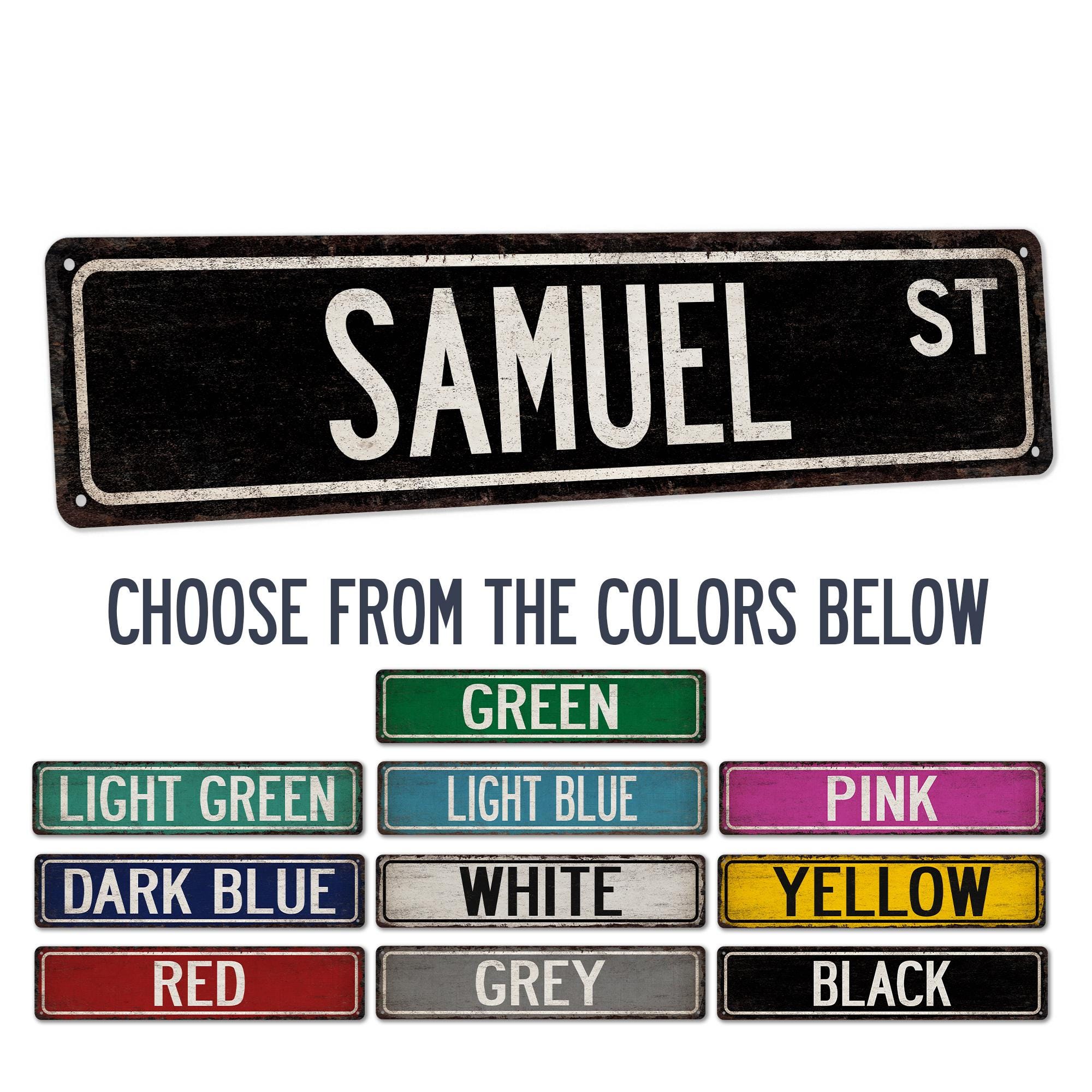 Sam Name Sign Samuel Sign, Name Signs, Kids Room Sign, Custom Street Sign, Boys Gifts ...
