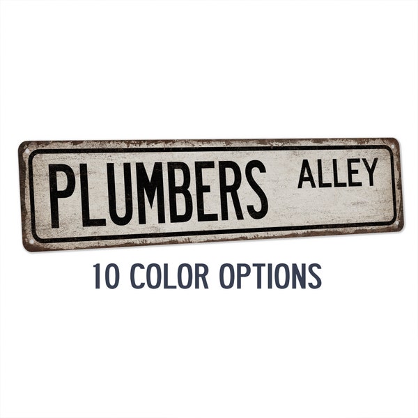 Plumbers Street Sign, Gift For Plumber, Plumber Sign, Plumbing Gift, Plumbers Apprentice, Plumbers Union, Pipe Repair, Fitter 104180021025