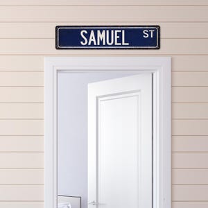 Samuel Sign, Name Signs, Kids Room Sign, Custom Street Sign, Boys Gifts ...