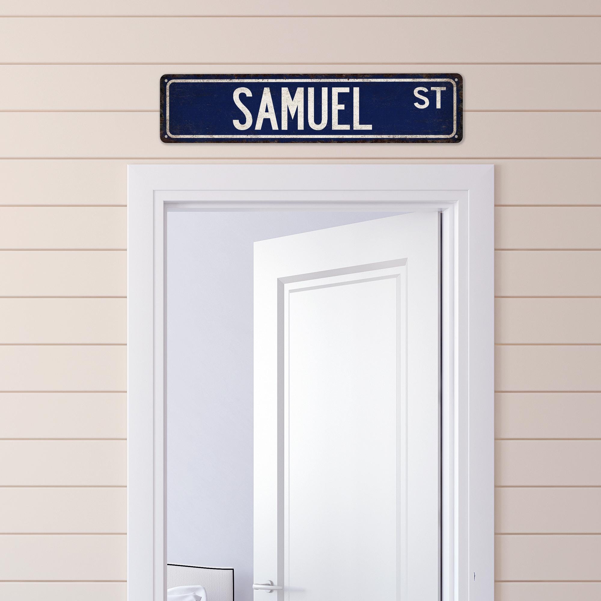 Sam Name Sign Samuel Sign, Name Signs, Kids Room Sign, Custom Street Sign, Boys Gifts ...