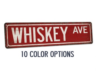 Whiskey Street Sign, Whiskey Gift, Whiskey Sign, Whiskey Bar Decor, Funny Bar Sign, Whiskey Lover, Home Bar Decor, Pub Sign 104180021012