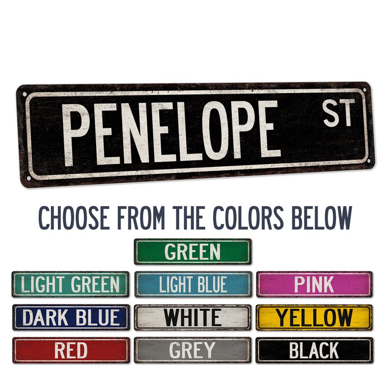 Penelope Rabbit Sign Penelope Sign, Penelope Gift, Girls Room Decor, Custom Street Sign ...