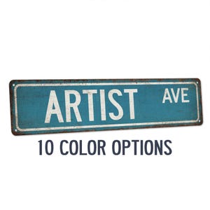 Artist Street Sign, Artist Gift, Art Studio Decor, Painter Sign, Gift for Artist, Artist Decor, Art Space Decor, Craft Sign  104180021061