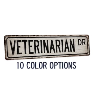 Veterinarian Street Sign, Gift for Vet, Veterinary Clinic, Animal Hospital, Hospital Sign, Veterinarian Office Decor 104180021047
