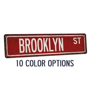 Brooklyn Sign, Brooklyn Gift, Girls Room Decor, Custom Street Sign, Signs For Girls, Girls Wall Art, Dorm Decor, Bedroom Decor 104180022174