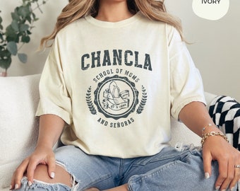 Chancla University Comfort Colors T-Shirt, Funny Chancla Tshirt.Latina Mothers Day,Día de las madres,Perfect top gift for Latina mom varsity
